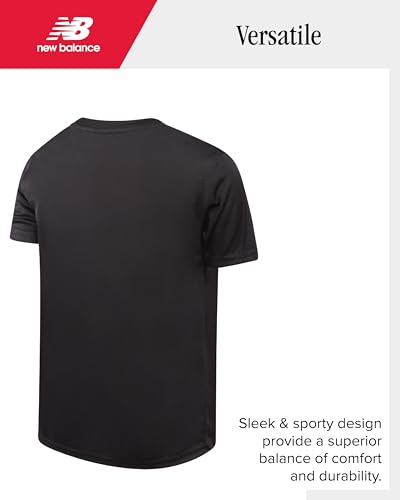 Image of New Balance Boys Shorts Set - 2 Piece Active Performance Athletic Shirt and Basketball Gym Shorts with Pockets