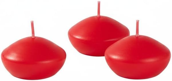 CERERIA di Giorgio risthò Floating Candles, Wax, Red, 4.5 x 4.5 x 2.5 cm, 20 Units
