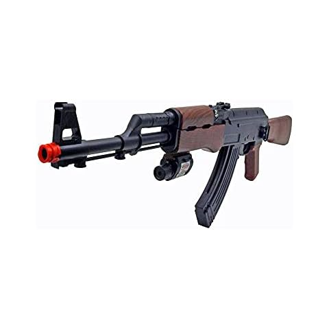 UKARMS P1147 AK47 Tactical Airsoft Spring Rifle with Laser & Flashlight Cover