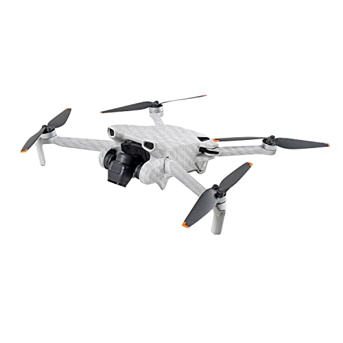 Image of MightySkins Carbon Fiber Skin Compatible with DJI Mini 3 - Brushed Aluminium | Protective, Durable Textured Carbon Fiber Finish | Easy to Apply