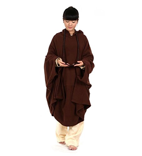 Image of ZanYing Meditation Buddhist Hooded Cloak Outfit Oversize Coat