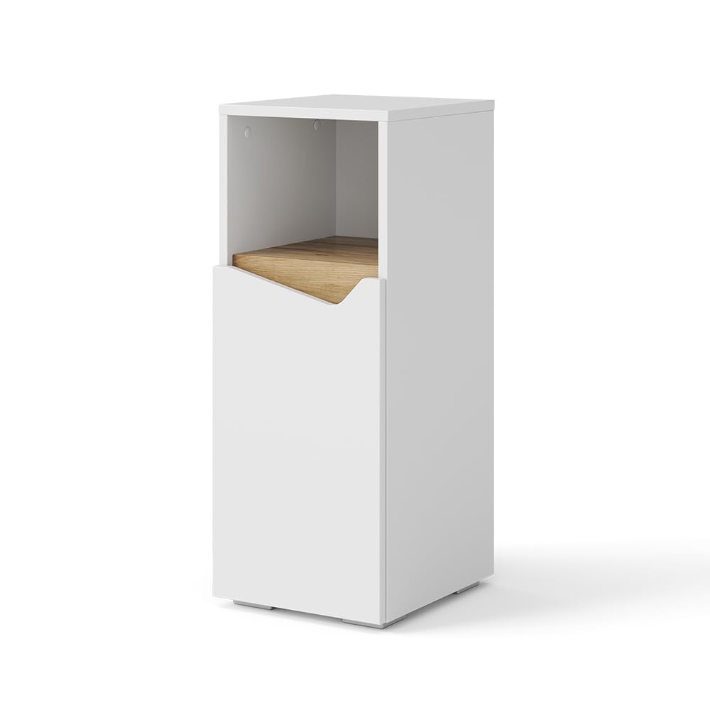 Vicco Midi cabinet Marelle, White/Artisan, 30 x 74.5 cm โ image 1