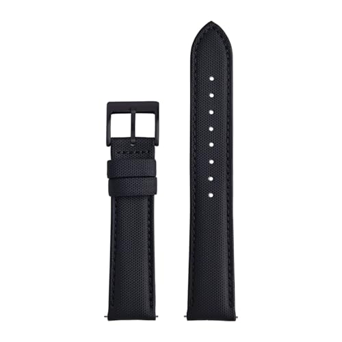 Bracelet de montre en cuir lisse 20 mm ou 22 mm compatible tout boîtier de montre