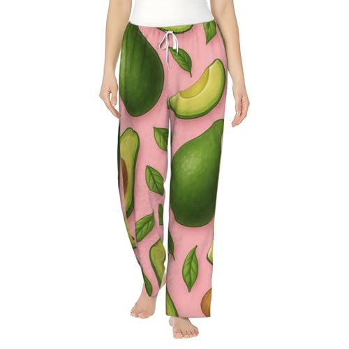 Pantalon de pyjama en polaire avocat pour femme en flanelle