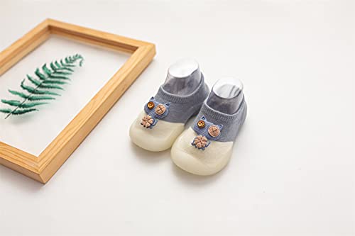 Toddler Shoes Girl, Infant Toddler Indoor Cartoon Cats First Walkers Casual Baby Elastic Socks Shoes3