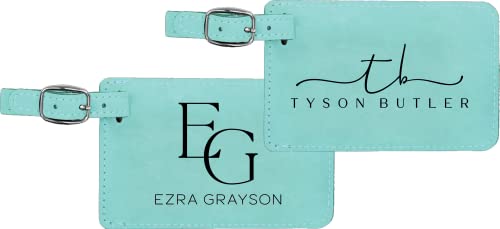 Custom Traveler Gift For Women, Men, Kids. 5 Colors. 9 Designs. Personalized Laser Engraved Leatherette Luggage Tag. Engraved Luggage Tag #TOP6