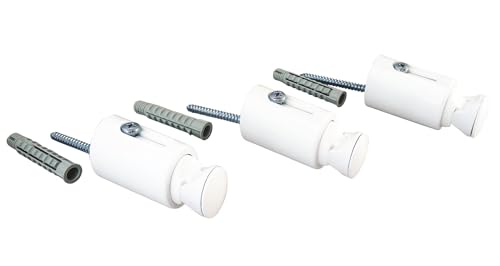 SOMATHERM FOR YOU, Jeu de 3 consoles universelles blanches pour sèche-serviettes à tubes ronds, réglables de 65mm à 90mm, compatible avec des diamètres de...