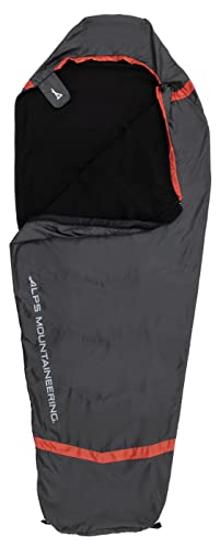 Alps Mountaineering Wisp Sleeping Bag - Charcoal/Red #TOP1