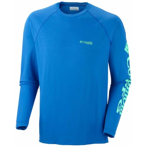Columbia Sportswear Men's Terminal Tackle Long Sleeve Shirt, Windswept/Dark Lime, X-Large