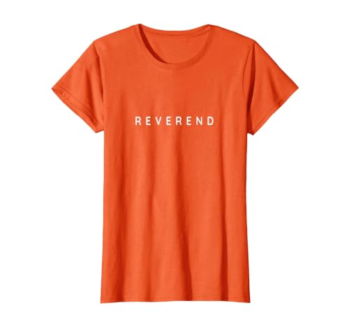 Reverend/Reverends/Protestant/Protestants Modern Font T-Shirt, Women, Orange, X-Small