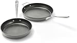 Ensemble de Poêles Antiadhésives All-Clad HA1 en Aluminium Anodisé Dur, Poêle de 10 po et Poêle de 12 po, 2 Pièces, Noir