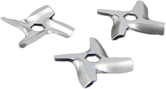 Meat Grinder Blade Set #5 Stainless Steel Replacement, Fits For Moulinex HV2 HV3 HV4 HV6 HV8 ME6121 HV6 Models, 3-Piece Mincer Accessory For Kitchen Food Processing