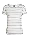 Produktbild Icebreaker Merino-Shirt Via, kurzärmlig, U-Ausschnitt, Damen, Via Short Sleeve Scoop Neck Shirt, Enamel Hthr/Panther/Scratch Stripe, Small