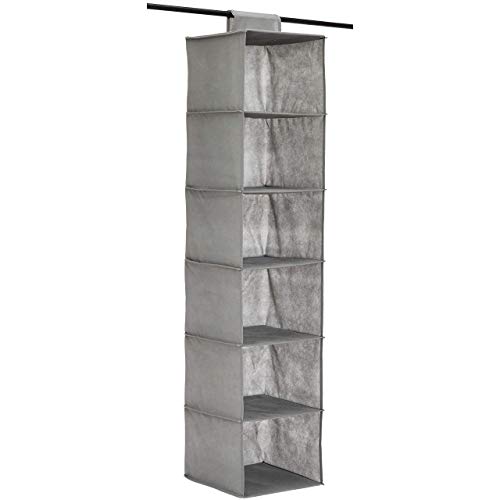 Image of AmazonBasics Hanging Closet Shelf, 6-Tier