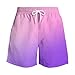 Fashionable and Comfortable Men's Gradient Beach Pants Light Violet
