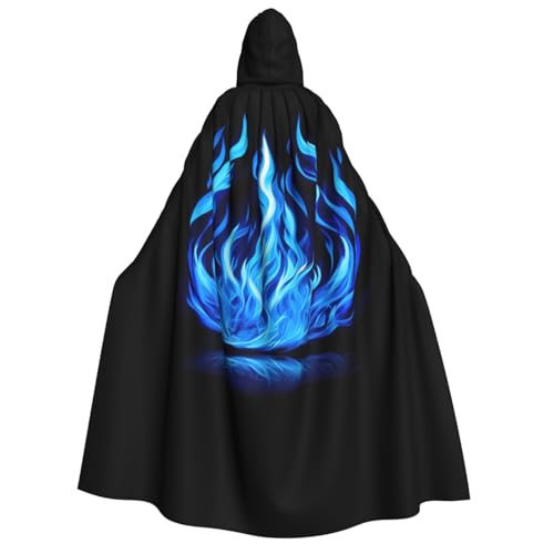 Bkdogkt Cape douce imprimée flamme indigo pour adulte, pour fête costumée, fête à thème