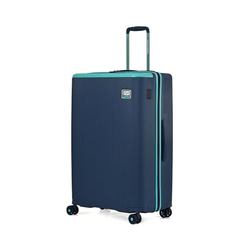 Image of Urban Jungle Lumolite Medium Trolley Bag Hardside Polycarbonate Medium (65 cm) Light Weight Suitcase with, 8 Spinner Wheels and TSA Lock Travelling Luggage for Men & Women | Navy Blue