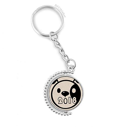 Porte-clés rotatif rond DIYthinker anneau keyholder rigide multicolore pour sac à main