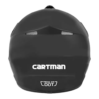 CARTMAN DOT Approved Adult Full Face Motorcycle Helmet – Matte Black, Dirt Bike, ATV & Motocross Gear, Large