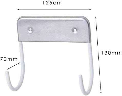 kuou Ironing Board Hanger, Stainless Steel Wall Mount Ironing Board Holder, Iron Board Hook,Ironing Boards Storage Wall Bracket for Y-leg or T-leg Large & Small Ironing Board(White with Screws)