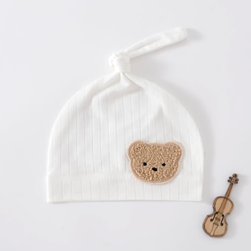 Premium Bear Romper & Hat Set | 100% Cotton Newborn Outfit (NB-9M) | Easy Side-Tie Design + Machine Washable3