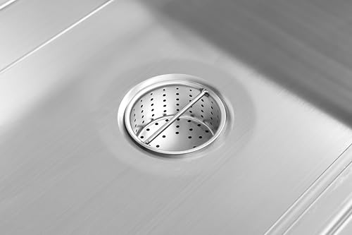 12" x 42" Stainless Steel Floor Trough Drain, 14-Gauge with Subway-Style Grating & Removable Drain Basket, NSF Listed (KM-FTG-1242) by KoolMore - Image 4