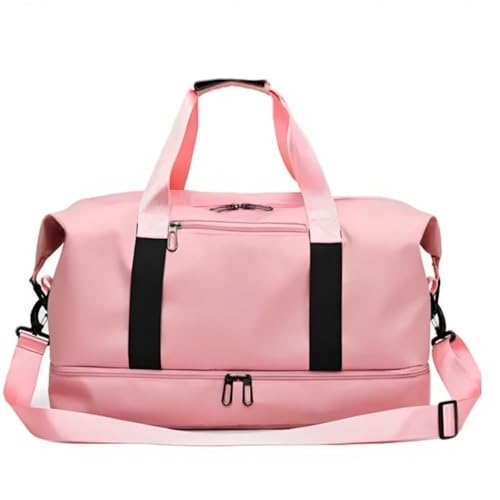 Bolsa De Viagem Sport Com Bolso Impermeável Alça Lateral (rosa 1)