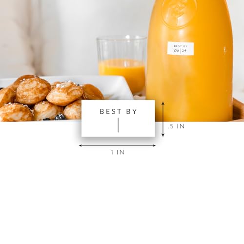 Image of 160 White Expiration Date Labels for Spice Jars - Waterproof Use By Food Date Labels for Containers - Best By Pantry Labels - Freezer Refrigerator Labels - Kitchen Write On Labels | Pantry Organizati