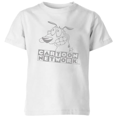 Image of Official Courage the Cowardly Dog Outline Kids T-Shirt White - YXL