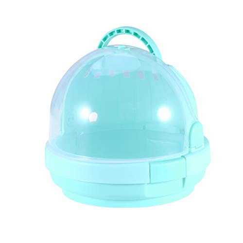 CIYODO Portable Hamster Carrier Case for Small Animals Green Plastic Travel Cage with Locking System for Journeys Comfortable Handle for Easy Transport