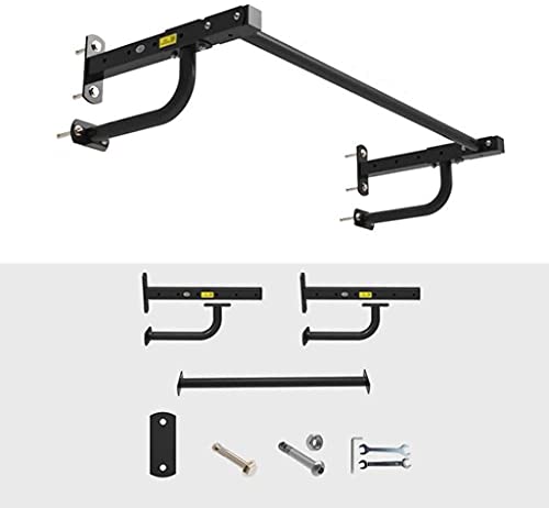Barra de dominadas para Gimnasio en casa, Equipo de Ejercicio, Barra de dominadas de Pared, Barra de dominadas de Pared, Base de 8 Orificios, Barra Horizontal de Agarre múltiple, f(119 cm)