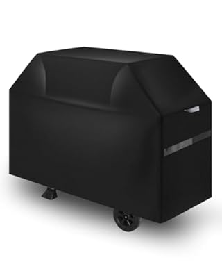 VEVOR Grill Cover, 65 inch BBQ Covers for Outdoor Grills, Waterproof, Fade Resistant, Weather Resistant Heavy Duty 600D Polyester, Easy On/Off, with Hook-and-Loop Straps, Black