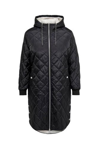 ONLY Damen Carsandy Quilt Coat Cc Otw Mantel, Schwarz, L Große Größen EU