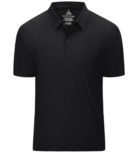 Mobvisil Men's Seamless Polo Shirt Collared Short Sleeve Cool Skin