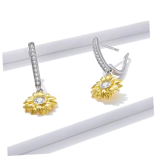 Pendientes de girasol Milisten accesorios de moda para orejas de niñas 3