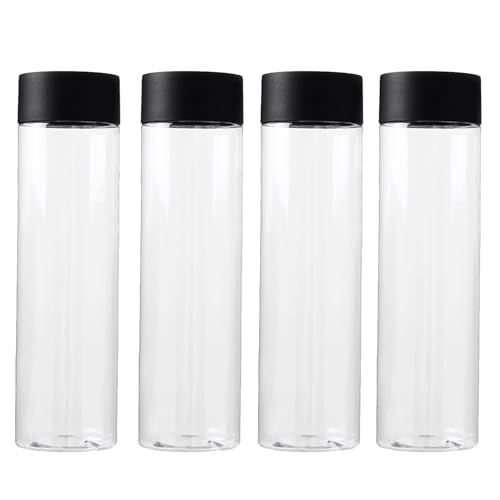 Ctforest 4 Piezas Botellas De Jugo, Plástico Pet Con Tapa, Botellas Pequeñas Reutilizables Para Jugo De Agua Leche Bebidas Caseras 500ml