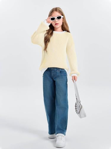 Pull rayé en chenille fille pour l'école et les sorties - 3