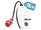 ABSINA Mobile Wallbox 11kW 16A mit App Steuerung - Wallbox mit CEE Stecker, RFID & Einstellbarer Ladeleistung - Elektroauto Wallbox 3 phasig für i3, e-Up, ID.3, ID.4, Zoe, fortwo UVM - Wallbox CEE