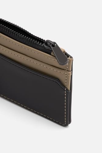 Image of OBLIK Crust Cardholder | Rubberised Waterproof Fabric | Minimal Monogramming | 4 Card Slots & 1 Zipper Pocket