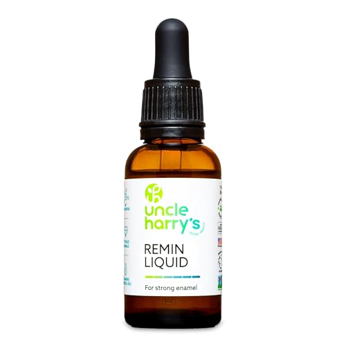 Uncle Harry's Natural & Fluoride-Free Remineralization Liquid for Tooth Enamel - Freshens Breath & Strengthens Teeth (1 oz Glass Dropper)