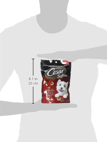 Cesar Softies Medley Trio Flavor Chewy Soft Dog Treats, 6 oz, 8-Pack - image 3