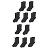 Amazon Essentials Calcetines de algodón unisex para niños y niños pequeños, 10 pares