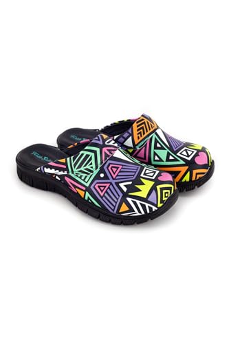 Terlik Sabo ComfortFlex ST274 Zuecos de Cuero Mules Zapatillas Zapatos Sabot, Mujer, Temática Mixta, EU 39