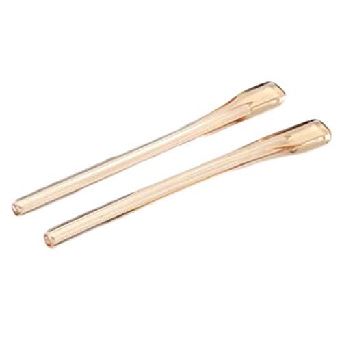 2 pares de puntas de repuesto para patillas de gafas de metal fino transparentes y beige