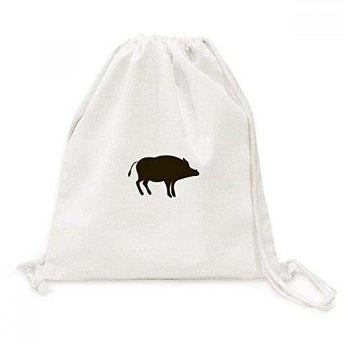 Sac cordon sanglier noir pour ranger vos affaires de voyage