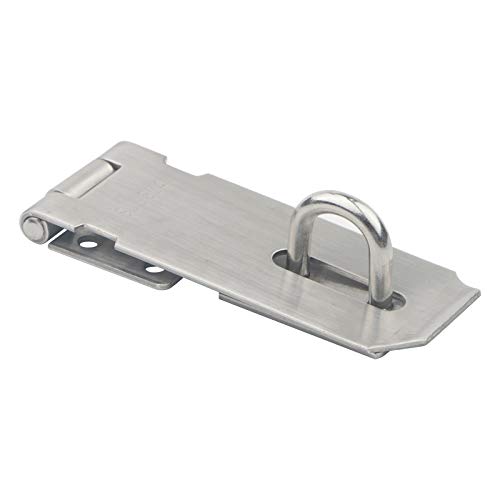 Image of 6 Pack Padlock Hasp Latch, 4 Inch Stainless Steel Security Door Clasp Hasp Lock Latch Lock Safety Padlock Clasp with Screws for Furniture, Cabinet, Drawer, Cupboard and Closet