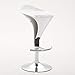XMZFQ Taburetes de Bar Simplicidad Moderna Taburete Giratorio Altura Ajustable Taburetes de mostrador de Cocina Sillas de Comedor con Asiento de Resina ABS y reposapiés (Juego de 2),White