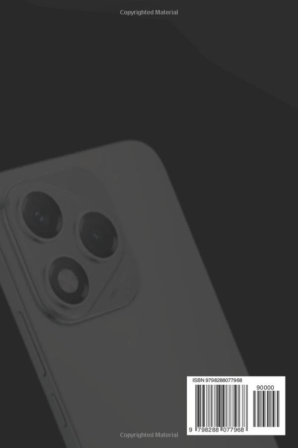 Back cover of the HONOR 400 Lite 5G Smartphone User Guide book, showing a partial view of a smartphone and a barcode.