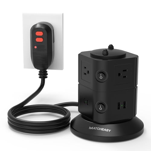 GFCI Power Strip with 6 Outlets and USB Ports