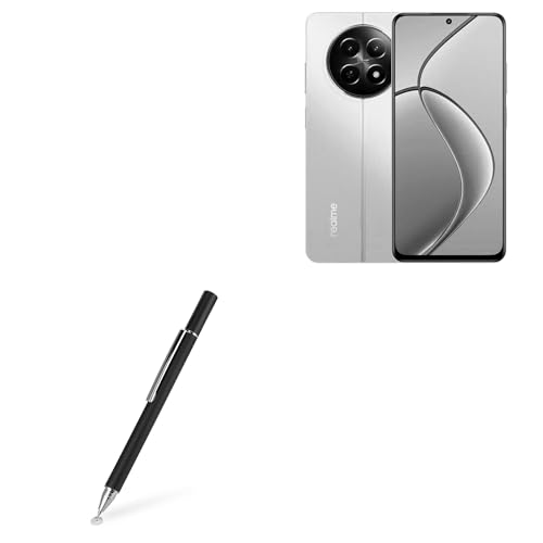 BoxWave Stylus Pen Compatible with Realme C65 5G - FineTouch Capacitive Stylus, Super Precise Stylus Pen - Jet Black